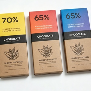 Boîte à chocolat personnalisée en relief, finition or et argent de luxe, emballage en carton alimentaire pour chocolat, desserts et confiseries - Product Image 1