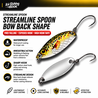 Lot de leurres de pêche en métal renforcé en fer blanc, type spinner-cuillère, 2g-5g, pour la pêche à l'anguille en rivière