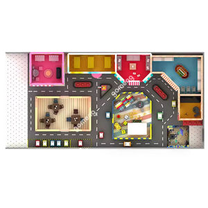 Casa de juegos temática de parque de atracciones, mini ciudad, tienda creativa, equipo de juegos interior para niños, casa de juegos de rol para niños - Product Image 5