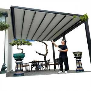 <span class=keywords><strong>Toldo</strong></span> Retráctil Eléctrico Personalizado para Exteriores, Sistema de <span class=keywords><strong>Toldo</strong></span> de PVC, Techo Retráctil, <span class=keywords><strong>Toldo</strong></span> para Terraza Exterior de Villa - Product Image 2