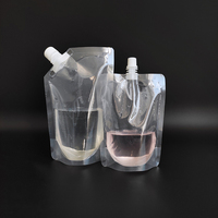 Pochettes souples transparentes jetables de 100 ml avec bec verseur pour boissons, jus et eau – Vente en gros