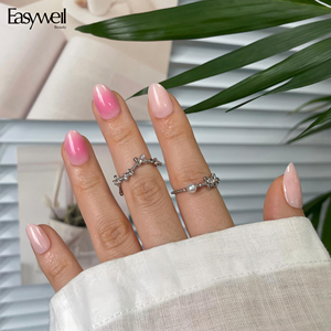 <span class=keywords><strong>DMQ</strong></span> Almond - Uñas Acrílicas Francesas, Cortas, 120 Piezas, Punta Blanca, Ovaladas, Cobertura Total, Kit de Uñas Adhesivas, Pegamento para Uñas, Decoraciones para Manicura - Product Image 4