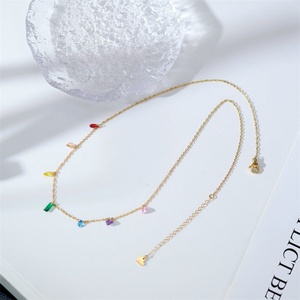 New Trend Product Stainless Steel Charm Jewelry <b>rainbow</b> Diamond Pendant Jewelry Sets - Product Image 5