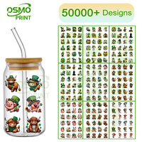 Autocollants en plastique Osmo UV pour gobelets étanches, durables, brillants, écologiques et lavables