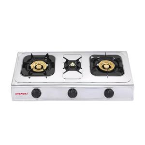 Cuisinière à <span class=keywords><strong>gaz</strong></span> à trois brûleurs, table <span class=keywords><strong>de</strong></span> cuisson portable, cuisinière à <span class=keywords><strong>gaz</strong></span> à trois brûleurs, flamme bleue, appareil électroménager, cuisinière à <span class=keywords><strong>gaz</strong></span> - Product Image 1