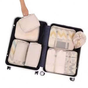 Juego de Bolsas Organizadoras de Ropa Colgantes Portátiles con Impresión Personalizada, Cubos de Embalaje de Viaje para Maletas - Product Image 3
