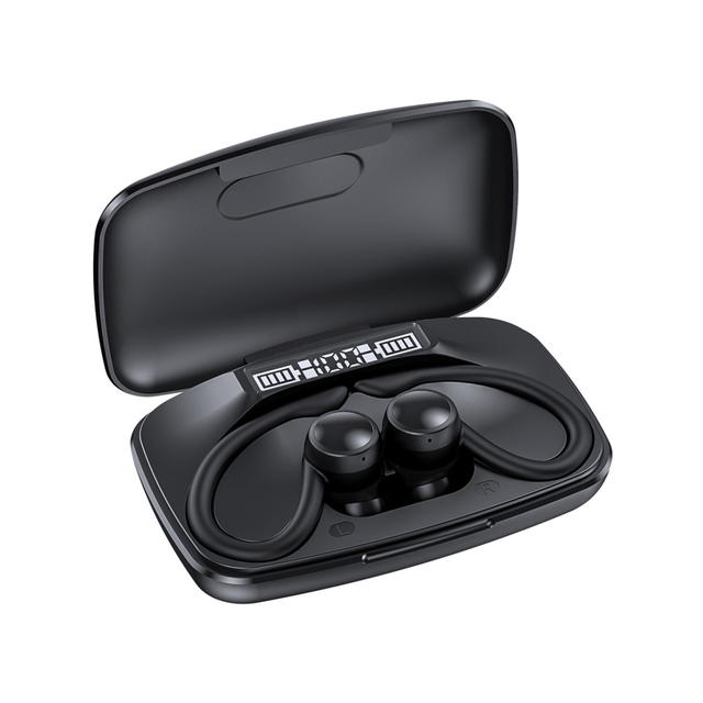 2024 Wireless Gaming TWS Earhook Sport Earbuds JL Chipset 5.3 IPX5 Waterproof Digital Display 200-500mAh Battery 100 Hours