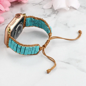 Correa de Reloj Trenzada Extraíble, Creativa, <span class=keywords><strong>con</strong></span> Piedras Naturales Energéticas, Unisex para Adultos y Niños, <span class=keywords><strong>Compatible</strong></span> <span class=keywords><strong>con</strong></span> <span class=keywords><strong>Apple</strong></span> <span class=keywords><strong>Watch</strong></span> - Product Image 5