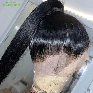 Perruque Lace Frontal Wig 360 naturelle, cheveux humains, bon marché, 13x6, pre-plucked, hd, transparente, pour femmes africaines, grande taille