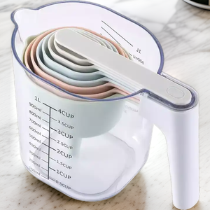 10-mảnh tùy chỉnh phong cách PP màu nhựa đo ly và thìa đặt cho các công cụ đo lường - Product Image 1