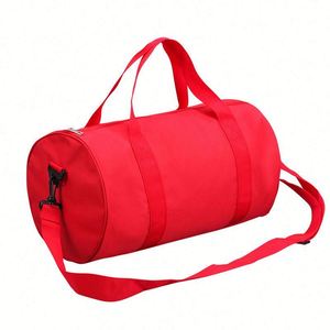 Bolsa de Viaje Unisex Tipo Barril para Adultos, Deportiva, para Gimnasio, Mini Bolsa Clásica Roja con Logotipo Personalizado, Regalo Promocional - Product Image 1