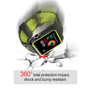 Resistente funda con <span class=keywords><strong>correa</strong></span> de silicona banda deportiva para <span class=keywords><strong>Apple</strong></span> <span class=keywords><strong>Watch</strong></span> <span class=keywords><strong>serie</strong></span> <span class=keywords><strong>5</strong></span>/4/3/2/ 1 - Product Image 2