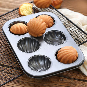 Plaque de cuisson en acier au carbone de qualité commerciale, moule à muffins, cupcakes et tartes en forme de coquille de citrouille - Product Image 2