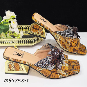 Zapatillas y sandalias elegantes para mujer, zapatillas de tacón bajo con diseño de moda, zapatos - Product Image 3
