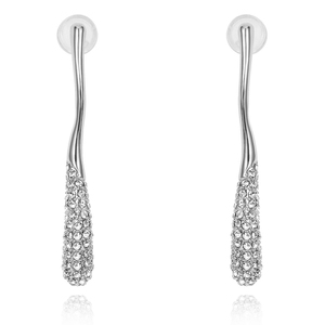 خمر النحاس غير النظامية مطلي بالكهرباء الذهب و الفضة اللون حجب الأقراط الماس مشرق للبيع بالجملة - Product Image 3