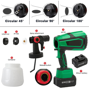 21V 4.0Ah HVLP Cordless Wireless Price Portable Lithium Battery Power Sprayer Multi Function <b>Hand</b> Held <b>Paint</b> Spray Gun Cordless - Product Image 2
