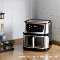 Friteuse à air chaud Nouveau Modèle Usage Domestique Capacité 6L+ Machine à Frites Multifonction Électrique Contrôle Tactile Protection Contre la Surchauffe