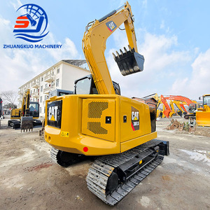 Excavatrice Caterpillar CAT307.5 d'occasion, 7,5 tonnes, avec bras long, lame de bulldozer et attache rapide, CE pour les travaux de paysagisme et agricoles - Product Image 1
