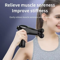 Pistolet de massage portable à 4 têtes, appareil de massage vibrant par percussion pour tissus profonds, rechargeable par USB pour le corps et les jambes