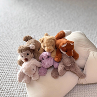 Bantal Boneka Hewan Lucu Jelly Catt Monyet Gajah Kelinci Panda untuk Anak, Bahan Plush Super Lembut, Hadiah Liburan