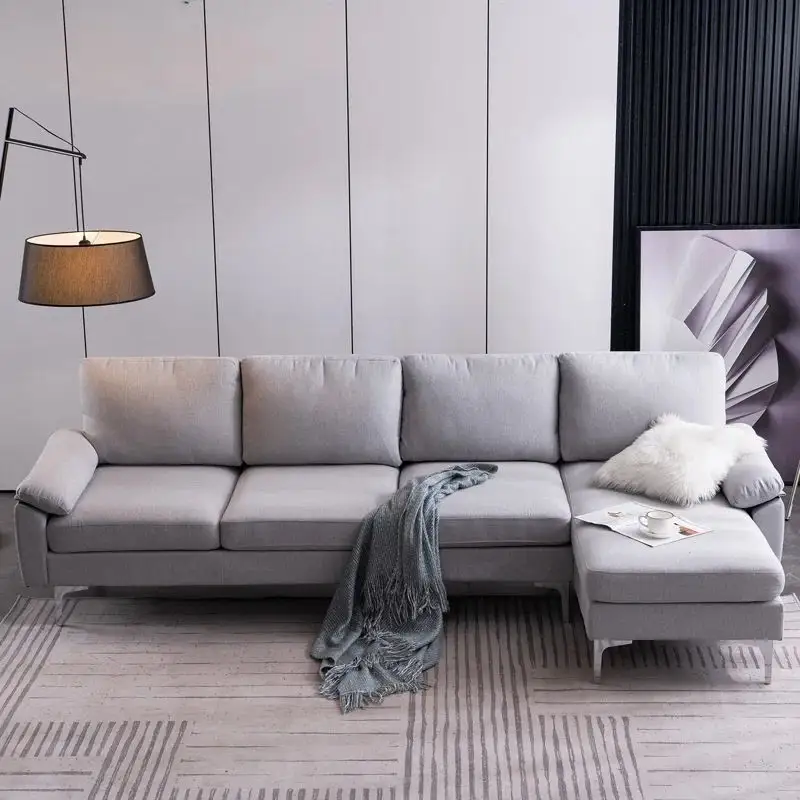 Piccolo appartamento a buon mercato divani per piccolo soggiorno imbottiti moderni a forma di L divano componibile per soggiorno