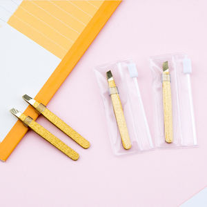 <span class=keywords><strong>Pinzas</strong></span> puntiagudas inclinadas de acero inoxidable, <span class=keywords><strong>Guru</strong></span> maquinilla de afeitar, juego de <span class=keywords><strong>pinzas</strong></span> para cejas y pestañas para cejas - Product Image 4