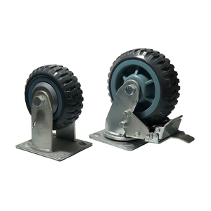 PVC /PU 4 5 6 8 inch ruedas naranjas đặt bánh xe Caster nặng xoay với phanh - Product Image 5