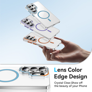 Nuova Custodia Magnetica Trasparente per Samsung S26 Ultra S26, <span class=keywords><strong>Cover</strong></span> per Telefono in PC Trasparente per iPhone e Galaxy S25 S26 + - Product Image 5