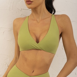 Soutien-gorge de sport en nylon et élasthanne pour femme, respirant, maintien ferme, confort, compression, vêtements de sport actifs, motif imprimé, type yoga, <span class=keywords><strong>spandex</strong></span> - Product Image 4