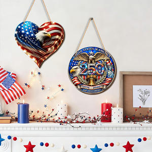 Letrero Colgante de Madera para el 4 de Julio, Decoración Patriótica de Pared 1776-2026 para el Día de la Independencia, Decoración del Hogar, Regalo para Patriotas - Product Image 3