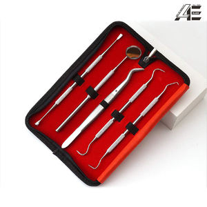 Juego de raspadores de sarro dentales de acero inoxidable de alta calidad 2026, incluye espejo de inspección para limpieza y relleno dental - Product Image 2