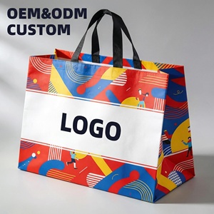 Sacs fourre-tout réutilisables en tissu non tissé, écologiques et recyclables, avec logo et couleur personnalisés, en stock, pour les courses au supermarché - Product Image 1