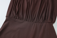 Robe d'Été Femme sans Manches Dos nu Sexy Moulante Col Nœud Papillon