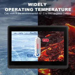 Full HD Ip65waterproof Embedded True Flat LCD Ips Capacitive Screen Fanless Linux Industrial All In 1 Touch Panel Pc Computer