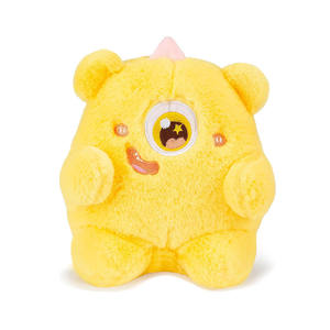 Peluche géante jaune à un grand œil avec cornes, modèle 8061 OEM, douce et câline, cadeau d'anniversaire pour enfants, filles et garçons - Product Image 1
