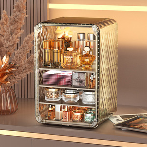 Cosmetic Storage Box Transparent Dustproof Large Capacity For Skincare Lipstick Face Masks Desktop Organizer - Product Image 1