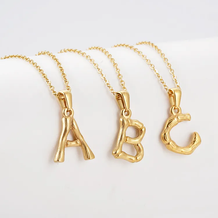 Edelstahl Gold Anfangs buchstabe k Anhänger Monogramm Halskette Schmuck Frauen