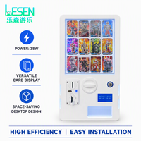 Máquina expendedora japonesa de cápsulas para tarjetas de juego y deportes, Gashapon de sorteo aleatorio con configuraciones ajustables y LED