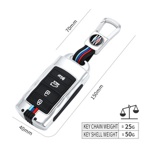 Étui de protection pour clé de voiture en alliage de zinc et gel de silice pour <span class=keywords><strong>KIA</strong></span> <span class=keywords><strong>Sportage</strong></span> R KN-07 Sorento Cadenza K7 K3 K5 <span class=keywords><strong>Porte</strong></span>-clés <span class=keywords><strong>Porte</strong></span>-clés Sac - Product Image 4