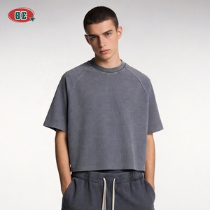 T-shirts à manches courtes en tissu gaufré pour hommes, personnalisables avec logo brodé ou impression numérique, grandes tailles, coupe ample de qualité supérieure - Product Image 2