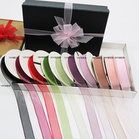 Ruban d'emballage floral uni de 2,5 cm x 30 Y pour bouquets d'anniversaire et emballage de boîtes cadeaux