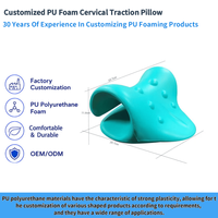 Dispositif de traction cervicale, relaxant pour le cou et les épaules, correcteur de colonne vertébrale, oreiller d'étirement du cou, soulagement de la douleur, matériau PU imperméable, massage