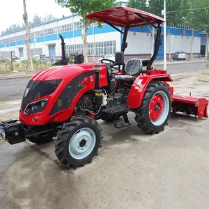 Küçük dört tekerlekli traktör 30HP Mini 4X4 traktör tarla makinesi ucuz QLN-304 küçük bahçe traktörü ön yükleyici ile avustralya