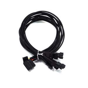 スリーブYスプリッターモレックスからコンピュータPCへ4ピンファン延長電源ケーブル1〜6コンバータPWM PCファンスプリッターアダッターケーブル - Product Image 2