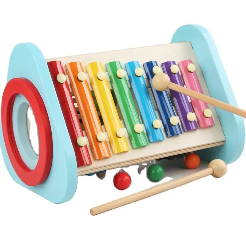 Zhiqu Speelgoed Hot Selling Nieuwe Design Houten Muziek Combinatie Montessori Educatief Speelgoed Percussie Speelgoed Voor Kinderen Ce