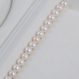 Perlas Redondas Impecables de Agua Dulce Natural de 7-7.5mm, Luz Intensa 4A, para Fabricación de Joyería, Colgantes, Collares, Perlas Sueltas - Product Image 3