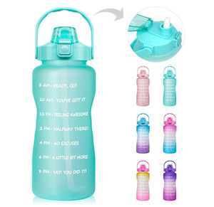Wholesale 128 oz Eco-Friendly Dishwasher Safe Drinkware <b>Water</b> Bottle Removable Straw Time Marker Customized Color for Fitness - Product Image 3