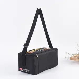 Персонализированная Складная солнечная энергия черная художественная молочная теплоизоляционная ткань кулер пляжная сумка