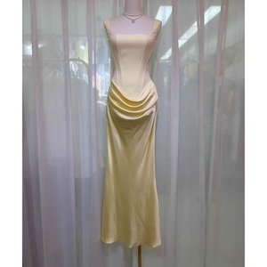 <span class=keywords><strong>Abito</strong></span> da donna di alta qualità, nuovo, di lusso leggero, elegante, senza spalline, con struttura a spina di pesce, plissettato, vestibilità <span class=keywords><strong>slim</strong></span>. - Product Image 6