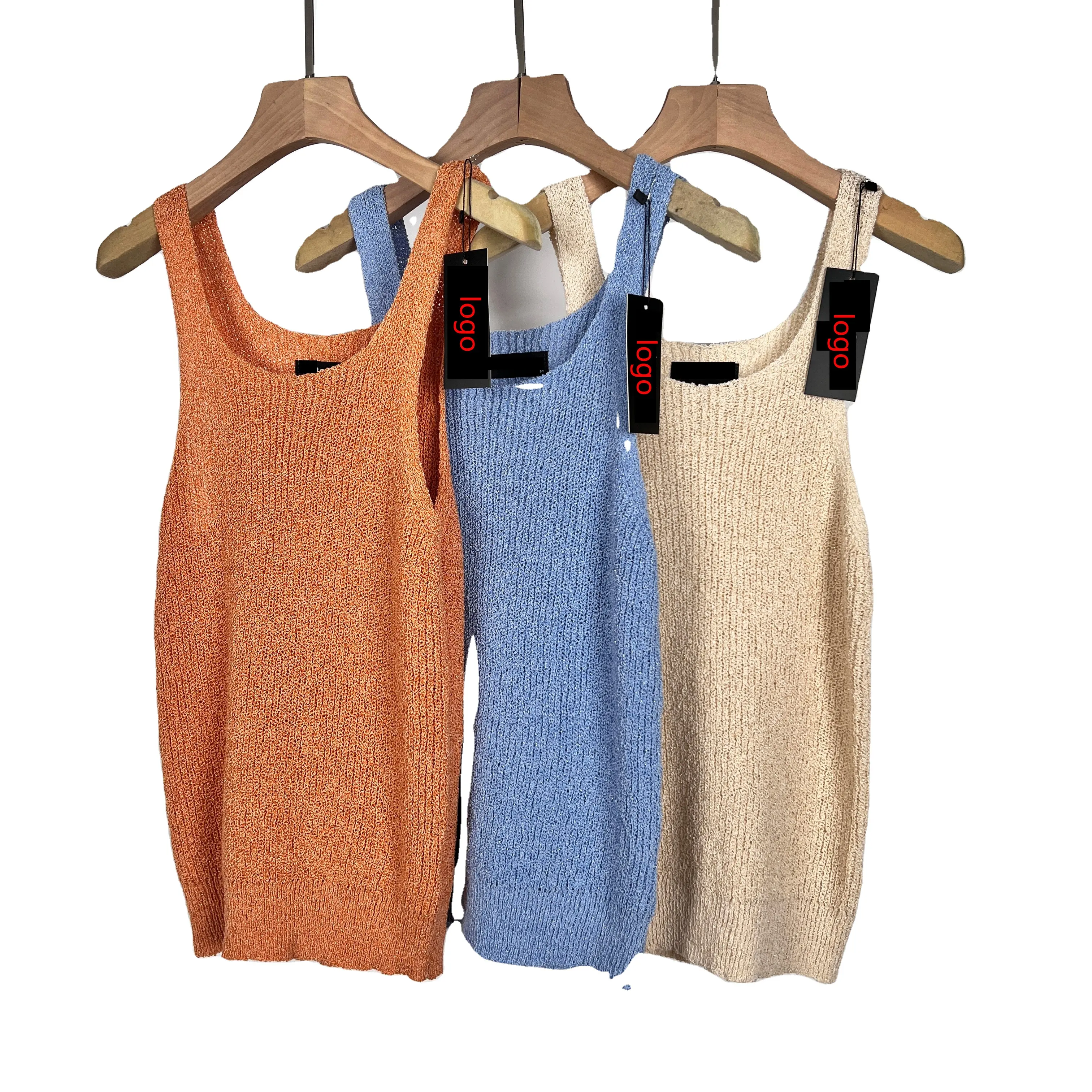 Hersteller Großhandel Mode lässig O-Ausschnitt Pullover Oberteil ärmellos Pullover individueller Pullover Strickjacke Weste